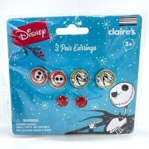 Disney Nightmare Before Christmas Claire’s Jack Skellington Earrings Set